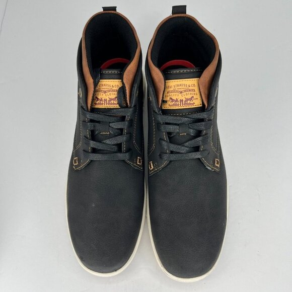 Levis Mens 51927941A Black Goshen Waxed Lace Up High Top Size 13 Ankle Sneakers main image 5